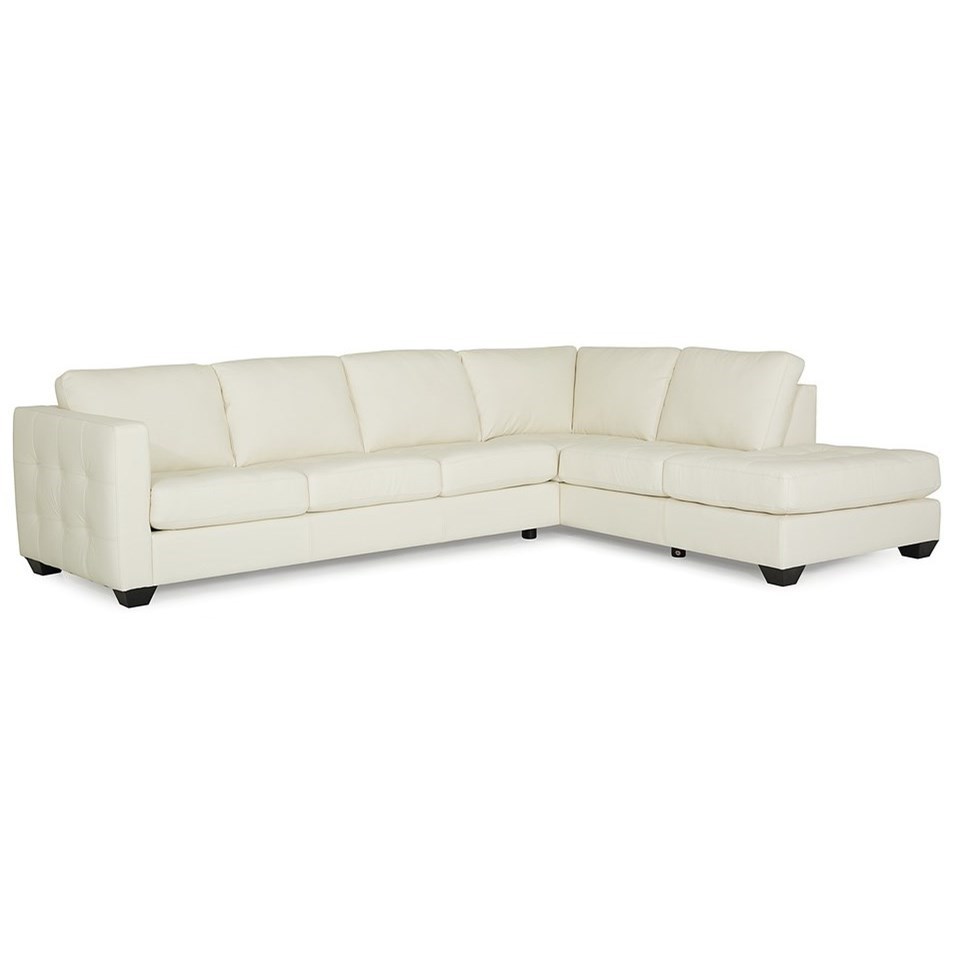 Palliser Barrett Contemporary Sectional Sofa with Track Arms and
